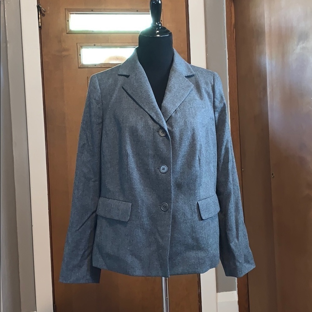 Talbots gray wool blazer, size 12w